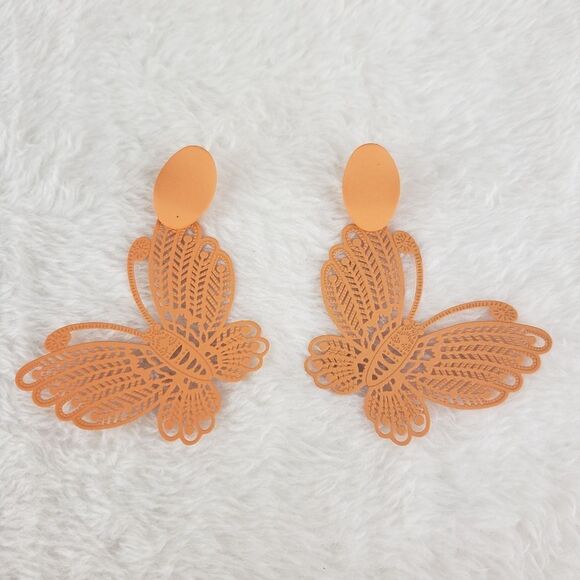 Butterfly Drop Earrings - Picture 2 of 3